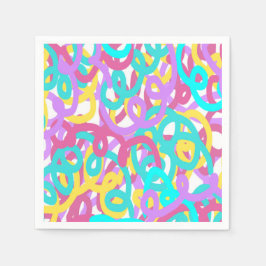 Guardanapo De Papel Abstrato de espirais de Pastel