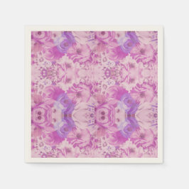 Guardanapo De Papel Abstrato de Flor Azul Roxo