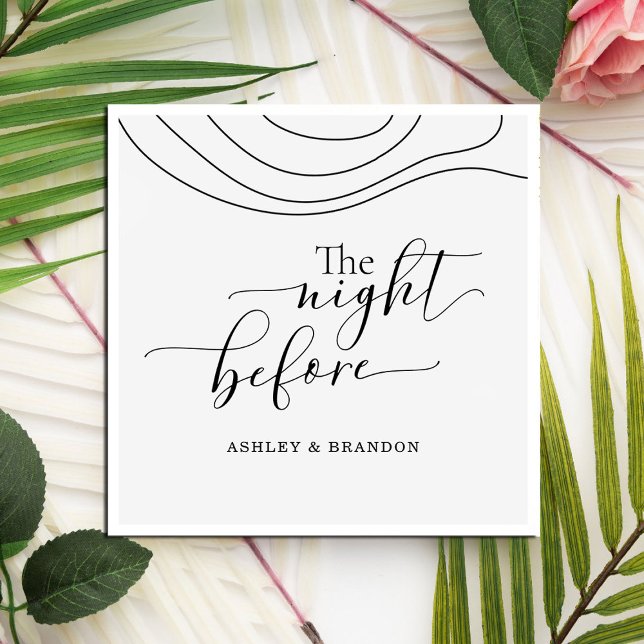 Guardanapo De Papel Abstrato de Script Mínimo Na Noite Antes de Napkin (Criador carregado)