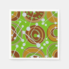 Guardanapo De Papel Abstrato, designs geodontológicos em castanho, our