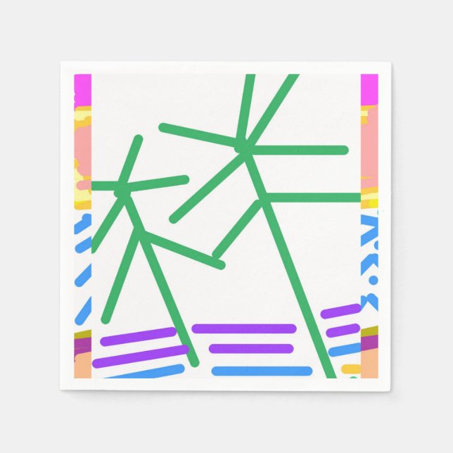 Guardanapo De Papel Abstrato festiva (Frente)