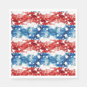 Guardanapo De Papel Abstrato Flag 4 de julho Napkin