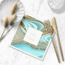 Guardanapo De Papel Abstrato Glitter Strata Wedding Obrigado ID903