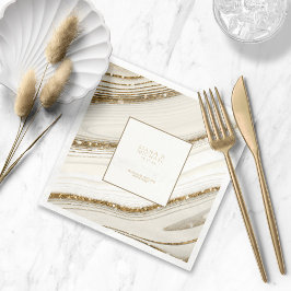 Guardanapo De Papel Abstrato Glitter Strata Wedding Obrigado Iv ID903