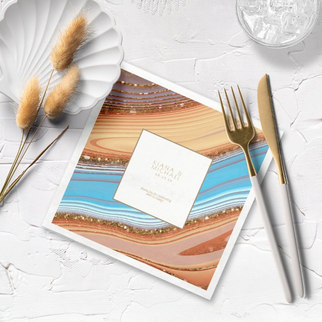 Guardanapo De Papel Abstrato Glitter Strata Wedding Obrigado SW ID903 (Criador carregado)