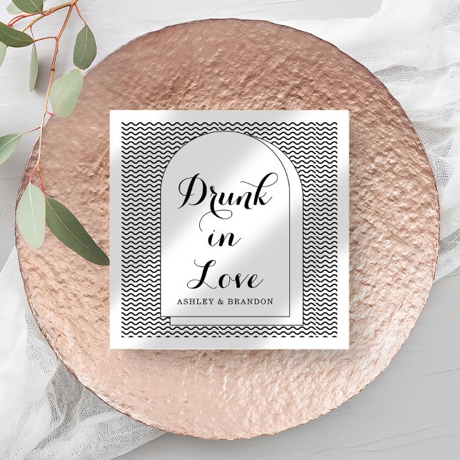 Guardanapo De Papel Abstrato mínimo moderno Casamento Napkins (Criador carregado)