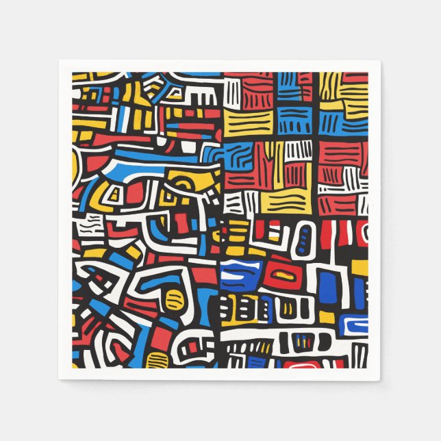 Guardanapo De Papel abstrato moderno (Frente)