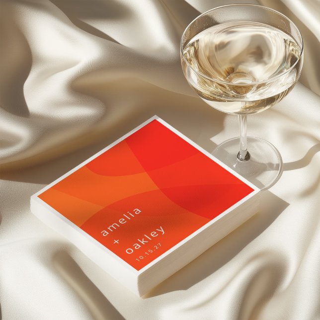 Guardanapo De Papel Abstrato Moderno Formas Casamento Personalizado La (Criador carregado)