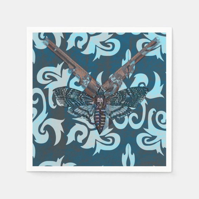 Guardanapo De Papel Abstrato Moth Napkins (Frente)