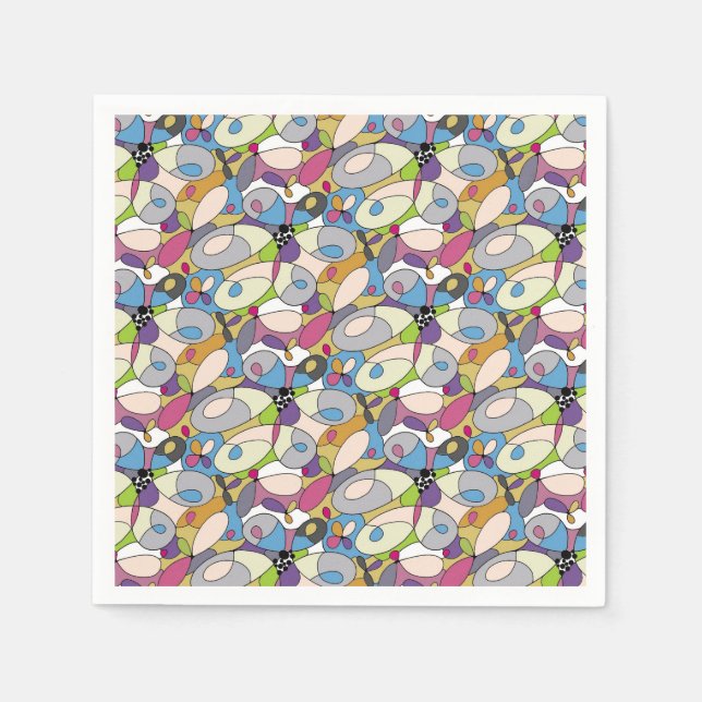 Guardanapo De Papel Abstrato Pastel Paper Napkin (Frente)