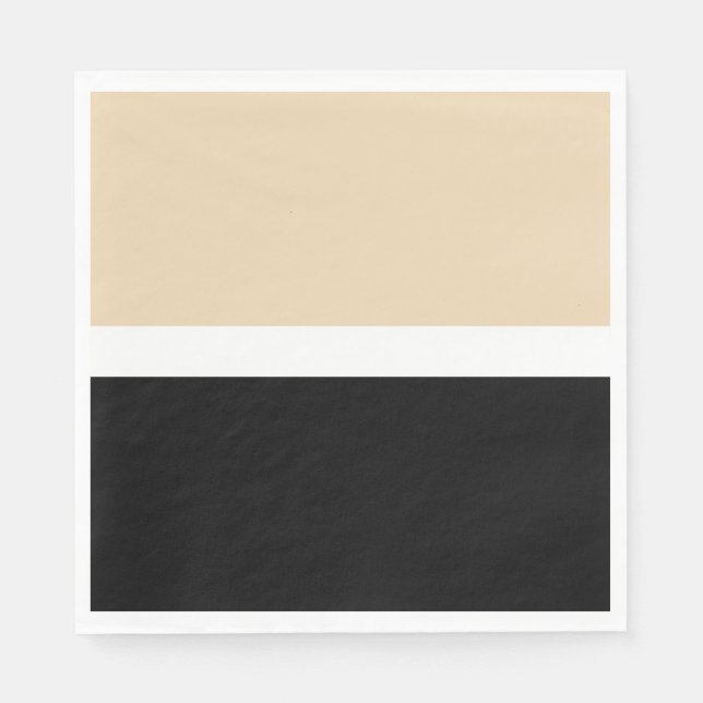 Guardanapo De Papel Abstrato preto bege (Frente)