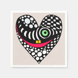 Guardanapo De Papel Abstrato preto e branco