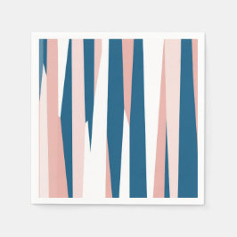 Guardanapo De Papel Abstrato rosa azul e branco