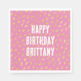 Guardanapo De Papel Abstrato Rosa Dourado bonito