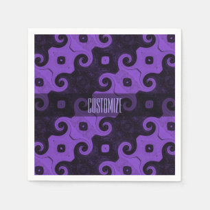 Guardanapo De Papel Abstrato Roxo Diamond Olhos Curls Nápoles 2