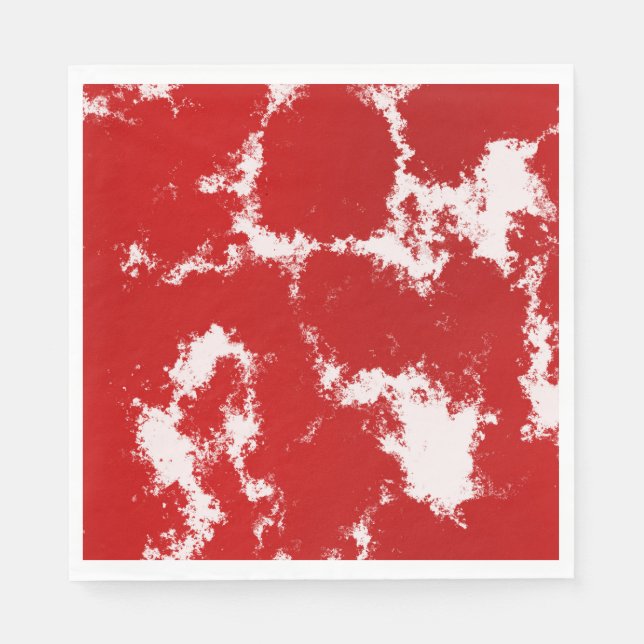 Guardanapo De Papel Abstrato vermelho e branco (Frente)