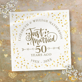Guardanapo De Papel Acaba de Casar 50º Aniversário de Casamento