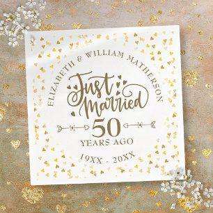 Guardanapo De Papel Acaba de Casar 50º Aniversário de Casamento