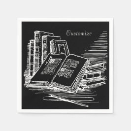 Guardanapo De Papel Academia Negra E Branca