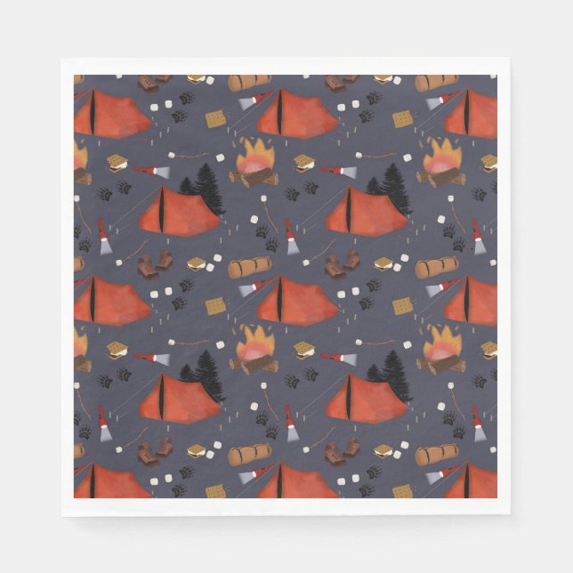 Guardanapo De Papel Acampamento ao ar livre Adventure Summer Campfire (Frente)