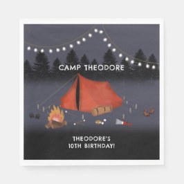 Guardanapo De Papel Acampamento em Festa de aniversário de Campfire Ad