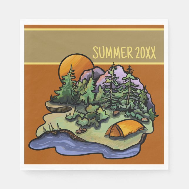 Guardanapo De Papel Acampamento Russo Personalizado Picnic Napkins (Frente)