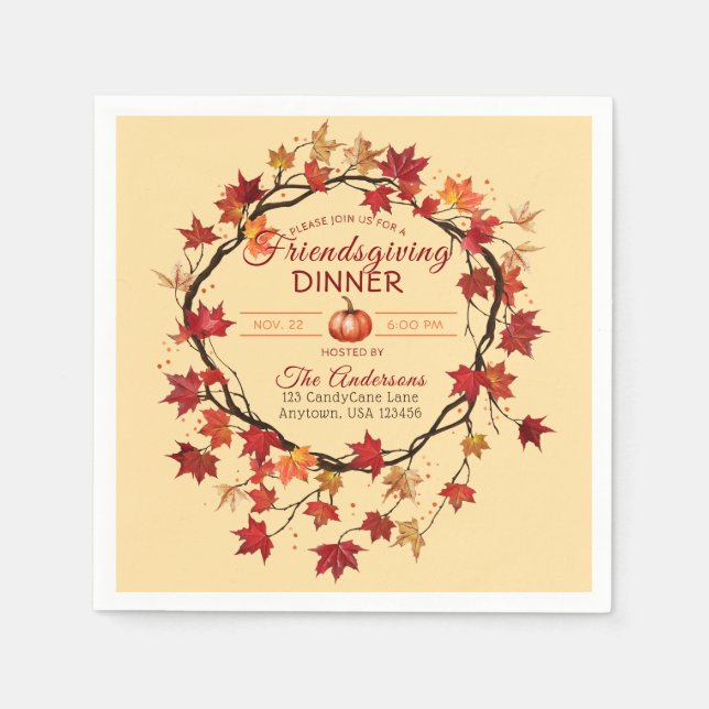 Guardanapo De Papel Ação de Amizade (Frente)