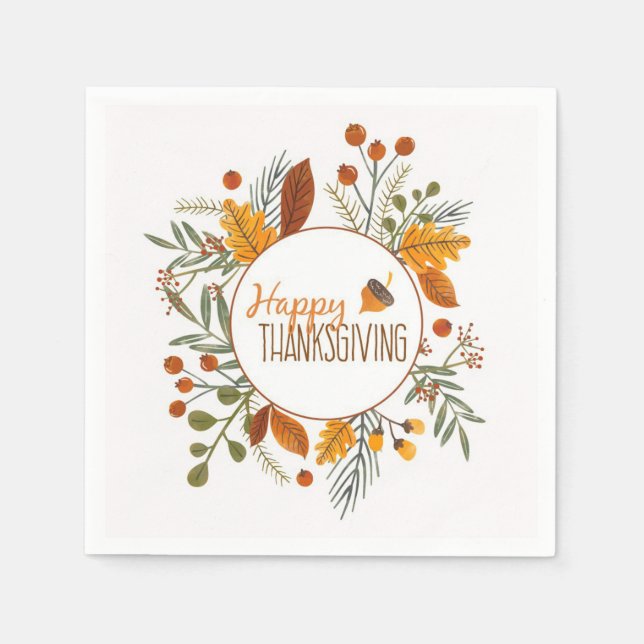 Guardanapo De Papel Ação de Graças (Frente)