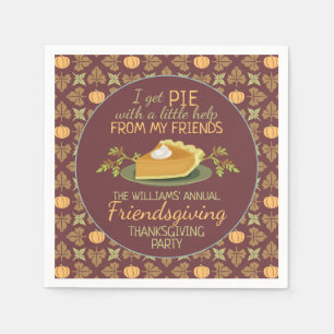 Guardanapo De Papel Ação de Graças, Amiga do Partido Pumpkin Pie Hu