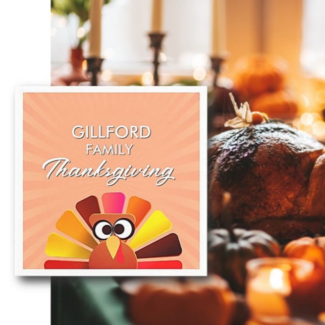 Guardanapo De Papel Ação de Graças da Família Papel Personalizado Napk (Criador carregado)