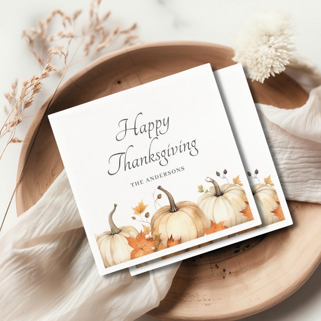 Guardanapo De Papel Ação de Graças de Pumpkin Autumn (Criador carregado)
