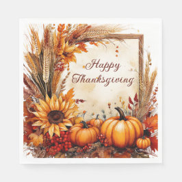 Guardanapo De Papel Ação de Graças do Autumn Mix frame