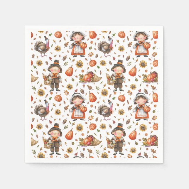 Guardanapo De Papel Ação de Graças Napkins (Frente)