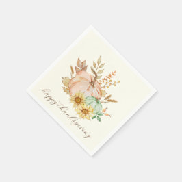 Guardanapo De Papel Ação de Graças Personalizável de Colheita de Água