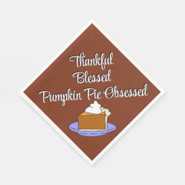Guardanapo De Papel Ação de Graças Pumpkin Pie Dessert