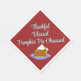 Guardanapo De Papel Ação de Graças Pumpkin Pie Dessert