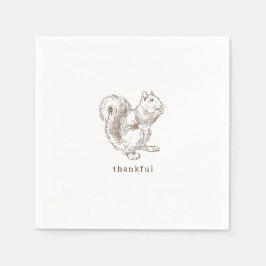 Guardanapo De Papel Ação de Graças Rustic Minimalist Brown