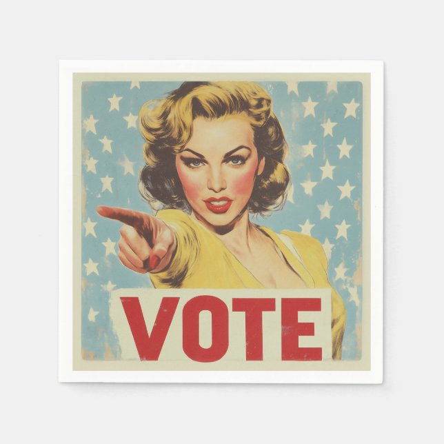 Guardanapo De Papel Ação Patriótica: Votação! (Frente)