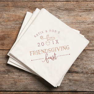 Guardanapo De Papel Acção de graças do banquete de Friendsgiving