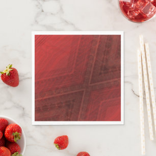 Guardanapo De Papel Aceitação Padrão de Boho Eclético Vermelho
