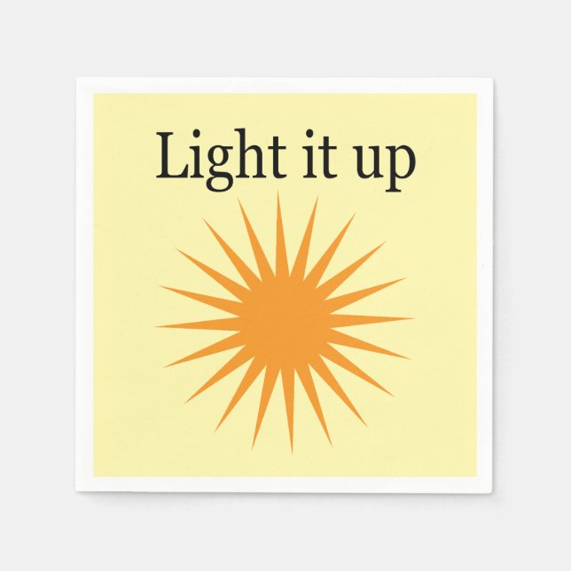 Guardanapo De Papel Acenda, amarelo (Frente)