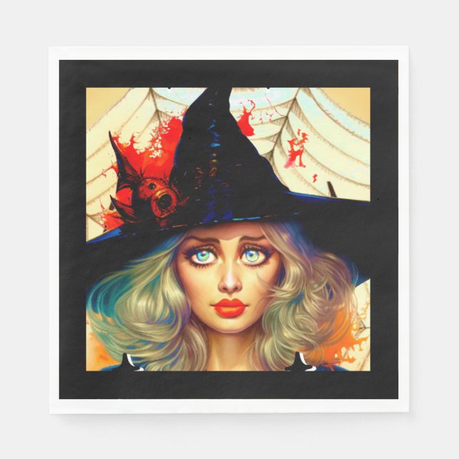 Guardanapo De Papel Acessórios de festas presas do Halloween (Frente)