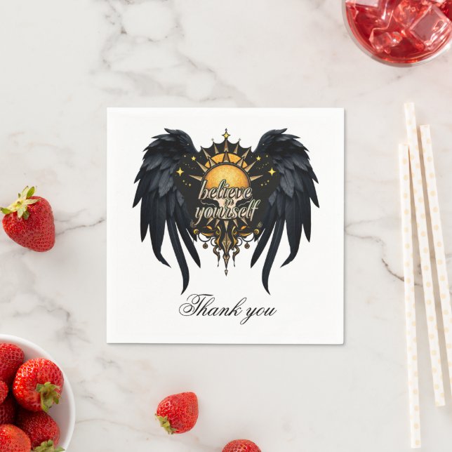 Guardanapo De Papel Acredite em si mesmo, uma carta (Insitu)