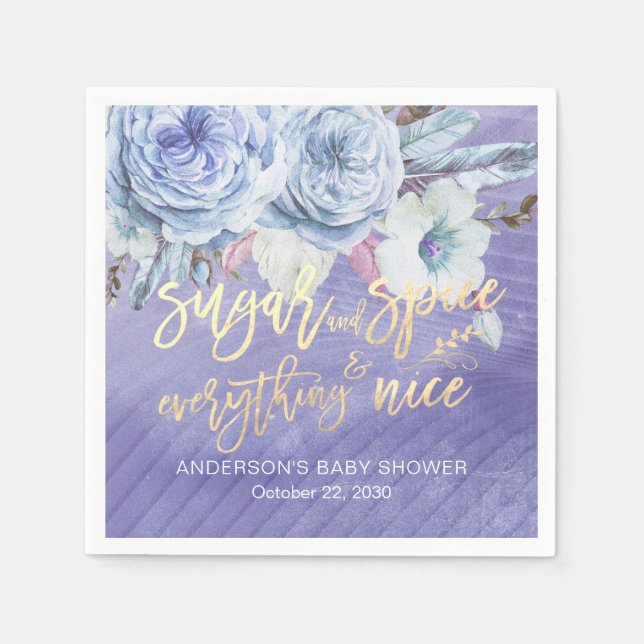 Guardanapo De Papel Açúcar chá de fraldas Espeta Tudo Bem (Frente)