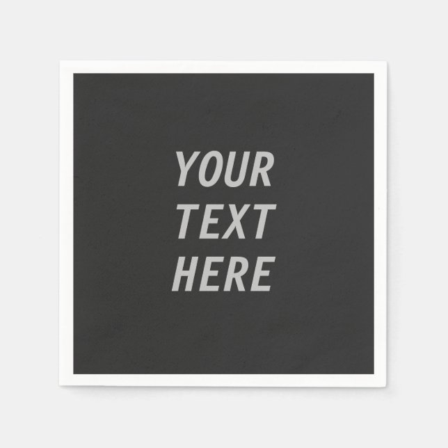 Guardanapo De Papel Add Your Own Text  (Frente)