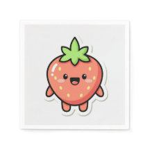 Adesivo Estético de Morango Pastel – I Fofo
