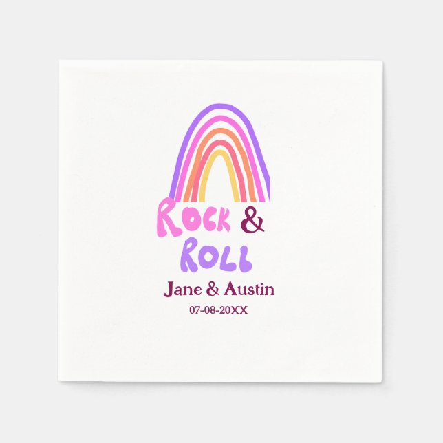 Guardanapo De Papel Adição de casal do Rock & roll (Frente)