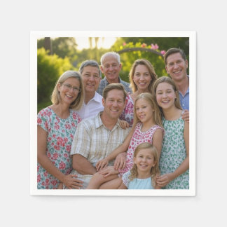 Guardanapo De Papel Adicionar Foto de Reunião da Família Personalizar