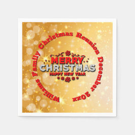 Guardanapo De Papel Adicionar Nome Ano Correspondente a Merry Christma