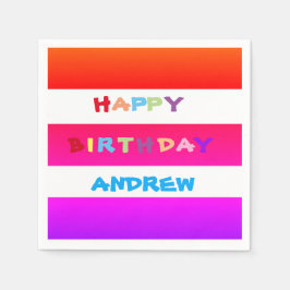 Guardanapo De Papel ADICIONAR NOME PRÓPRIO Cocktail Feliz Papel de Ani